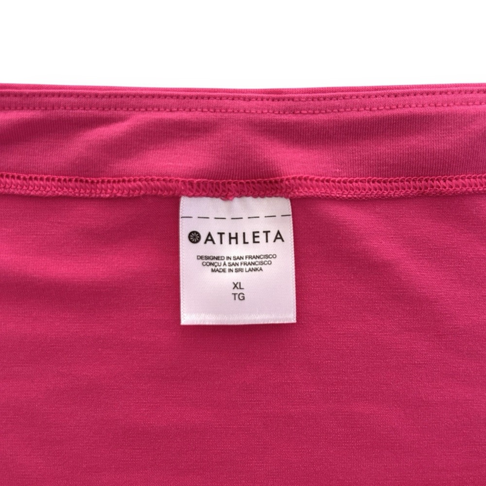 Athleta XL Pink Long Sleeves UPF 25 Breathable Moisture Wick Cool Down Top NWOT - Picture 15 of 16